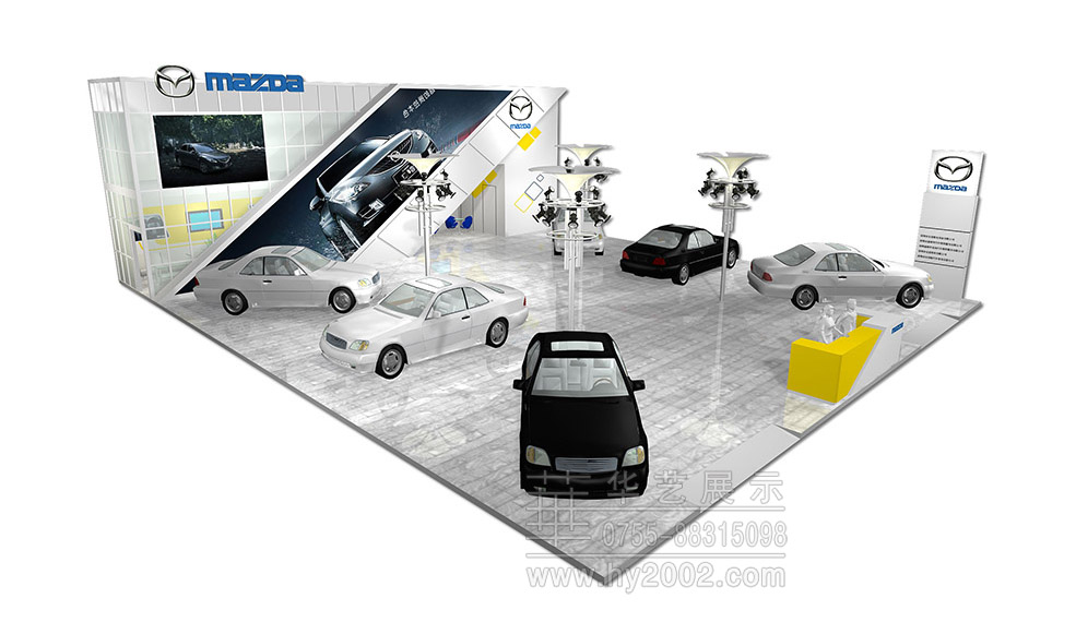 2010深圳秋季汽車展馬自達展臺設計效果圖 深圳秋季汽車展,馬自達展臺設計效果圖,展臺設計